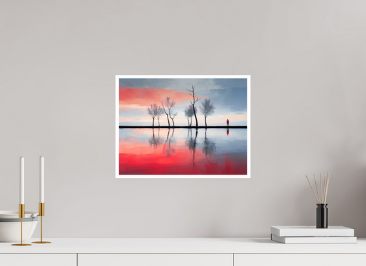 40 x 30 cm, Fine Art Print Hahnemühle Baryta Stilles Ufer - Zwischen Licht und Spiegelung
