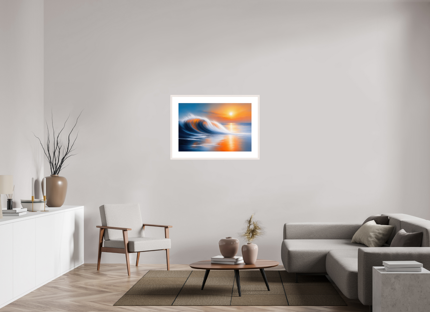 90 x 60 cm, Fine Art Print gerahmt Tragendes Licht