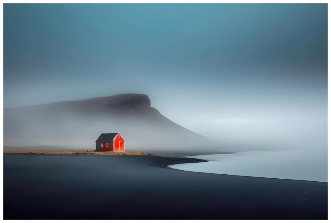 Main image Haus am Meer-01—Wandkunst, Fine Art Print, Leinwand, Acryldruck, Alu-Dibond