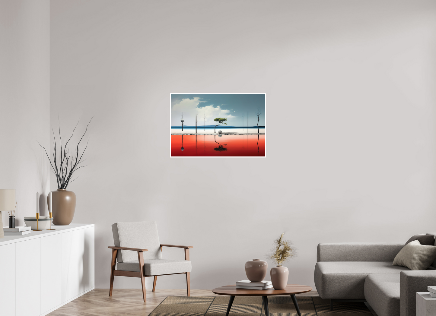 90 x 60 cm, Fine Art Print Hahnemühle Baryta Balance am Rand des Wassers—Wandkunst, Fine Art Print, Leinwand, Acryldruck, Alu-Dibond