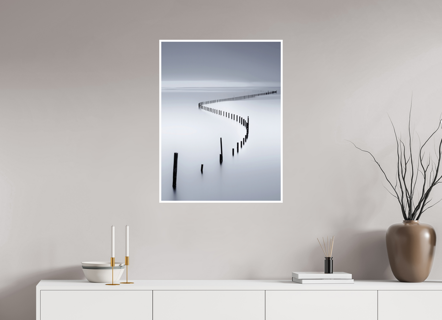 60 x 80 cm, Fine Art Print Hahnemühle Baryta Lichtweg im Watt