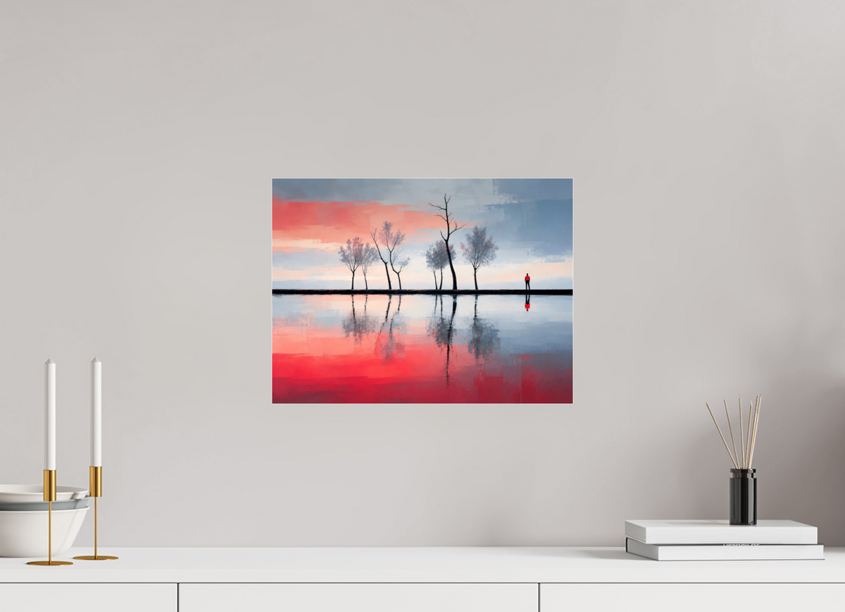 40 x 30 cm, Acrylglas glänzend standard Stilles Ufer - Zwischen Licht und Spiegelung