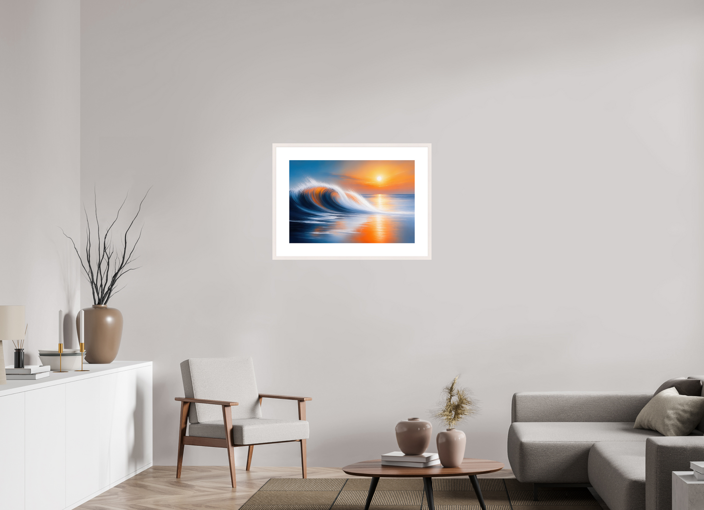 75 x 50 cm, Fine Art Print gerahmt Tragendes Licht