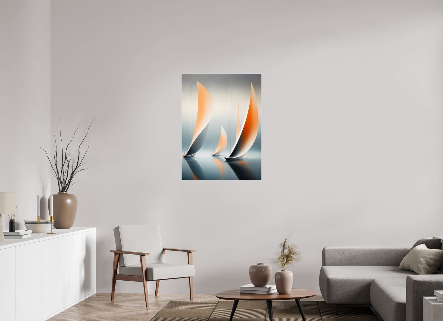 75 x 100 cm, Acrylglas glänzend standard Drei im Licht