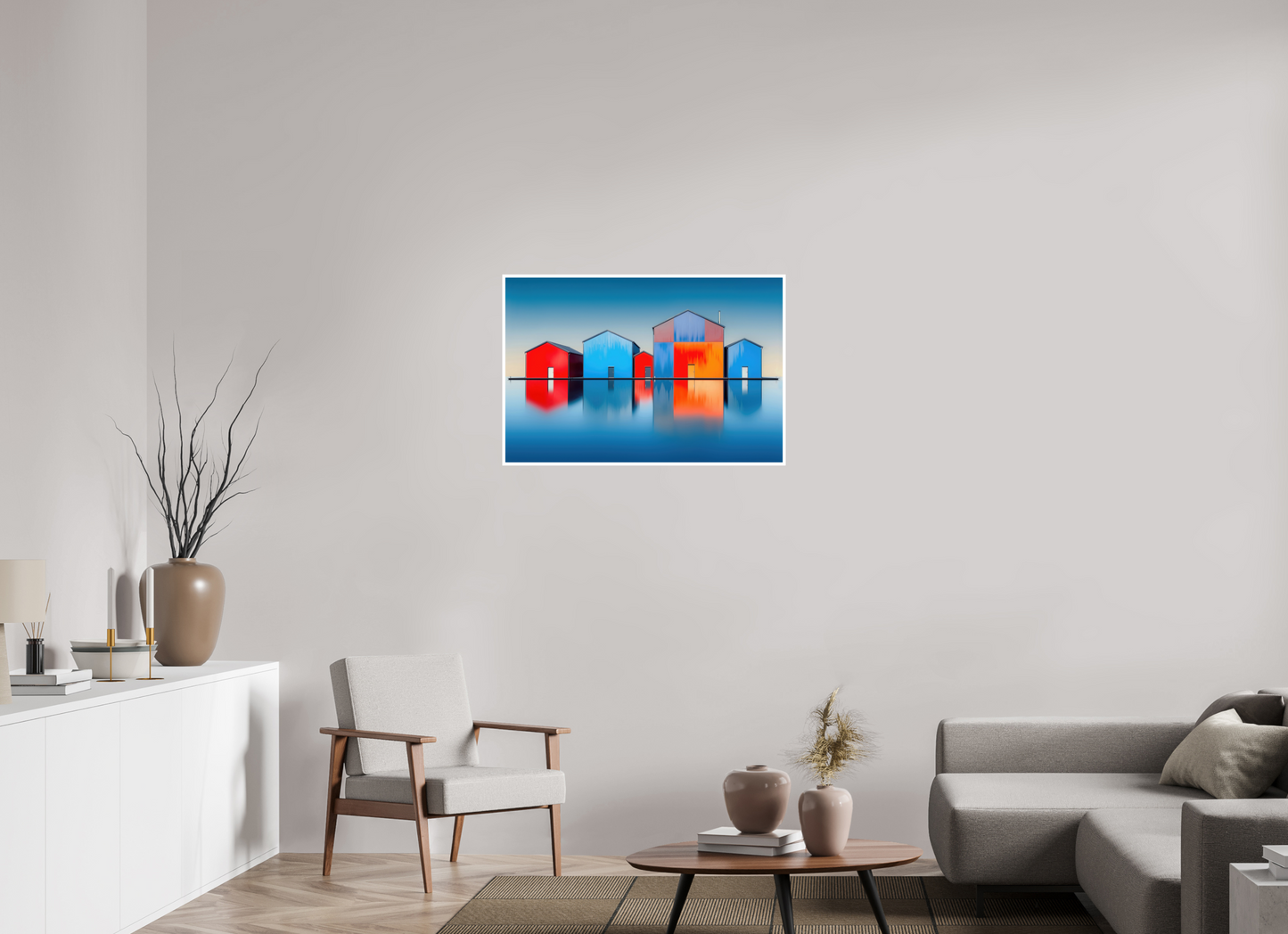 90 x 60 cm, Fine Art Print Hahnemühle Baryta Farbklang am Wasser—Wandkunst, Fine Art Print, Leinwand, Acryldruck, Alu-Dibond