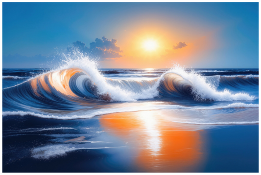 Main image Brandung im Licht—Wandkunst, Fine Art Print, Leinwand, Acryldruck, Alu-Dibond