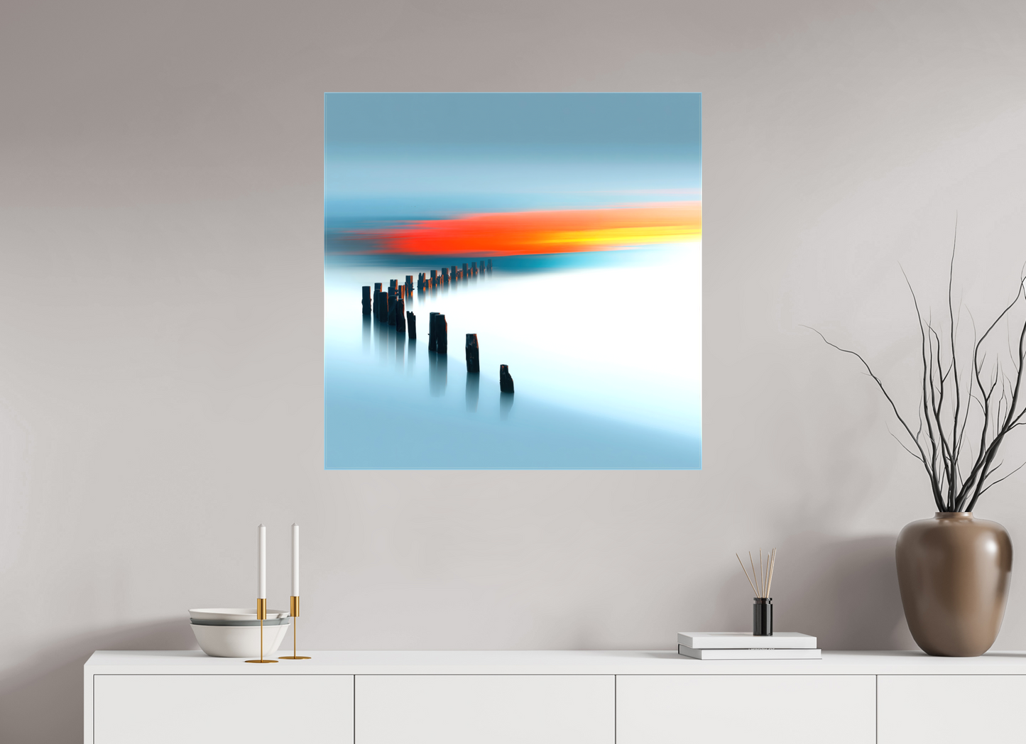 80 x 80 cm, Leinwand glänzend Pfad ins Licht