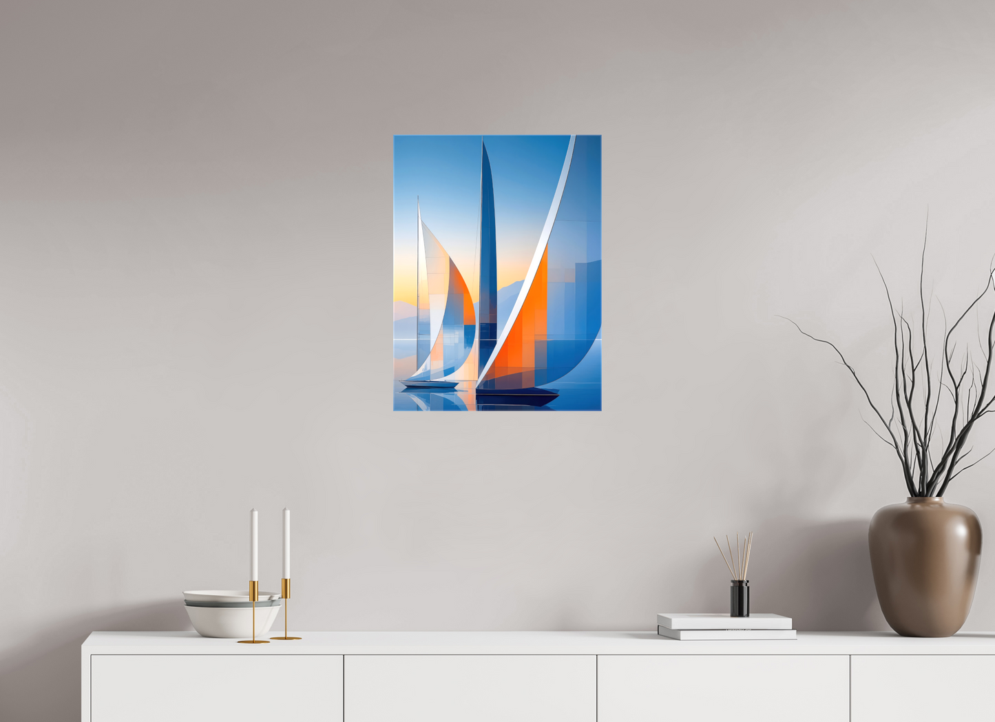 45 x 60 cm, Leinwand glänzend Segelräume