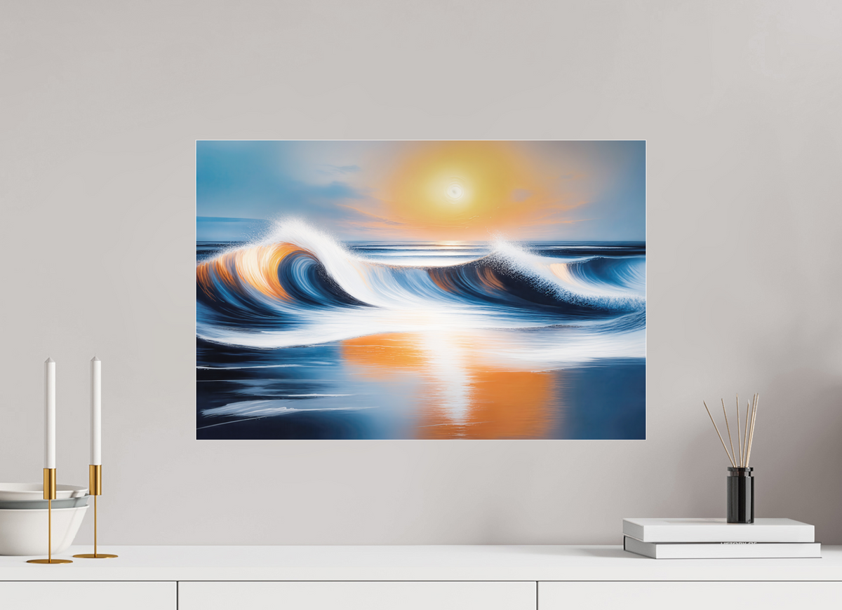 60 x 40 cm, Fine Art Pigmentdruck hinter Acrylglas Dialog der Wellen—Wandkunst, Fine Art Print, Leinwand, Acryldruck, Alu-Dibond