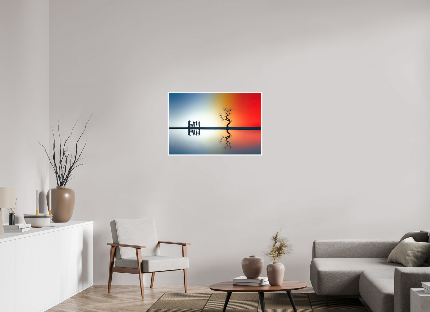 90 x 60 cm, Fine Art Print Hahnemühle Baryta Begegnung am stillen Meer—Wandkunst, Fine Art Print, Leinwand, Acryldruck, Alu-Dibond