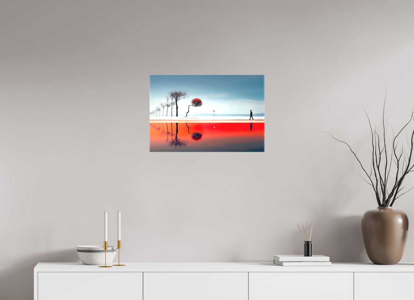 60 x 40 cm, Leinwand glänzend Der Weg durch den Traumraum—Wandkunst, Fine Art Print, Leinwand, Acryldruck, Alu-Dibond