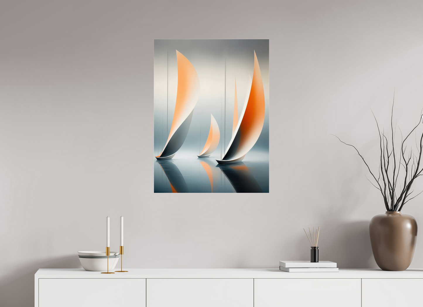 60 x 80 cm, Acrylglas glänzend standard Drei im Licht