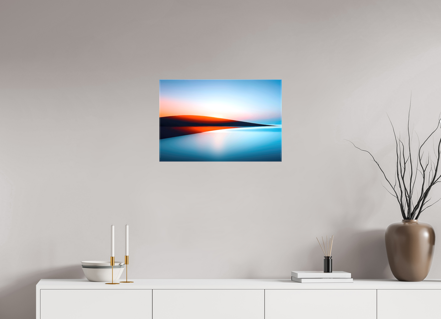 60 x 40 cm, Leinwand glänzend Lichtlinie am Horizont-01
