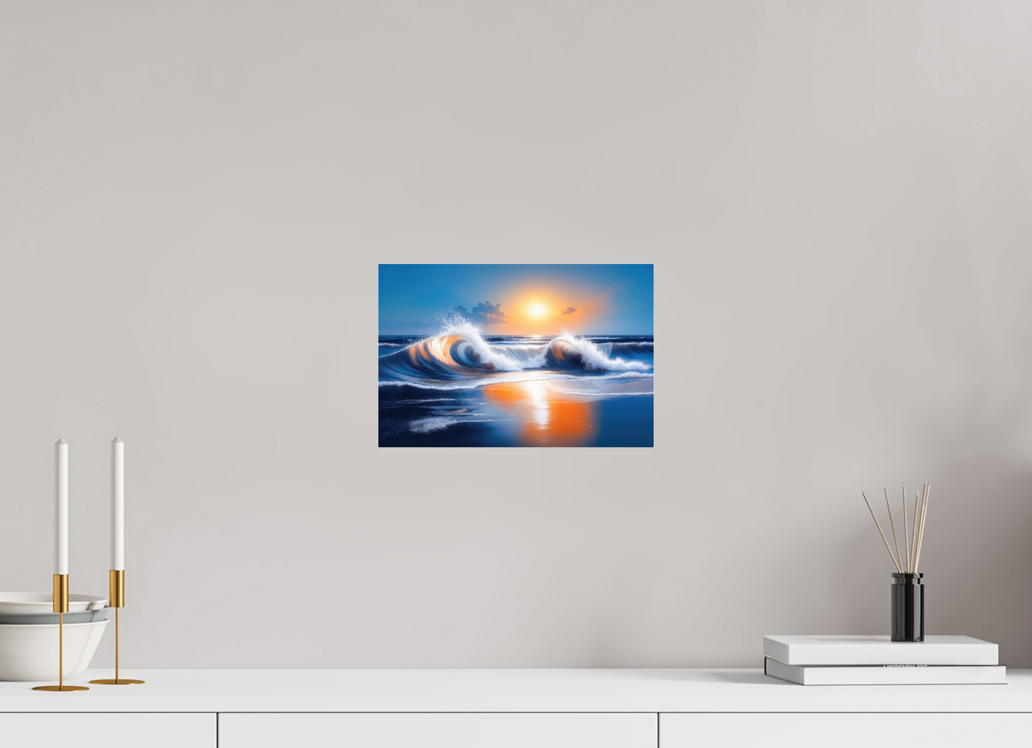 30 x 20 cm, Acrylglas glänzend standard Brandung im Licht