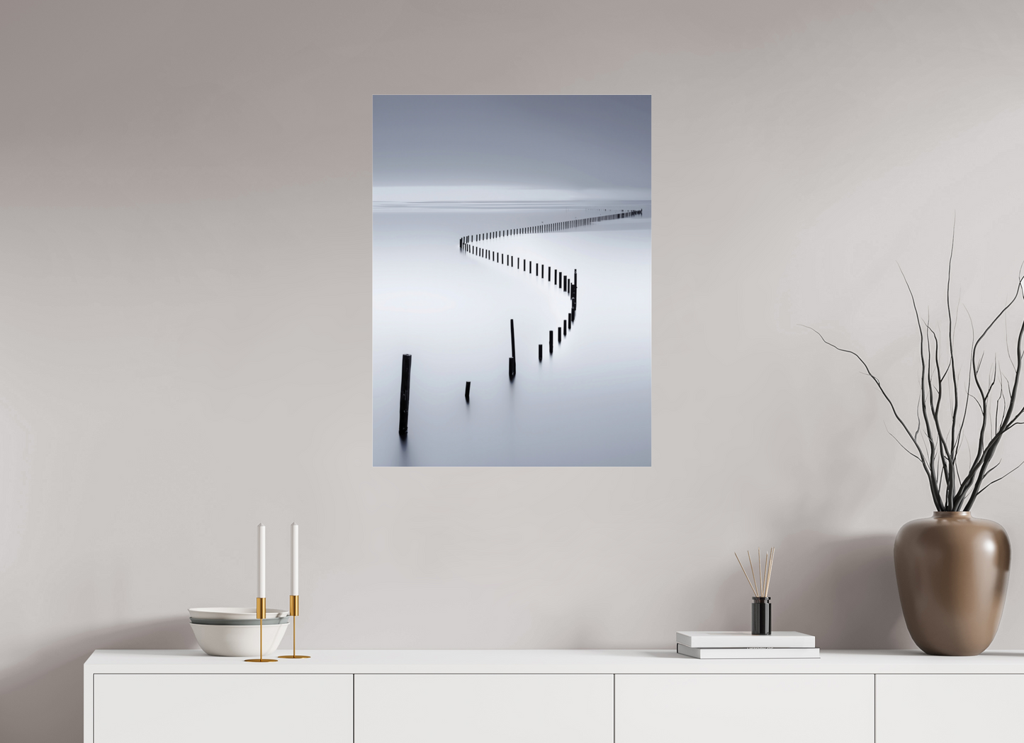 60 x 80 cm, Acrylglas glänzend standard Lichtweg im Watt