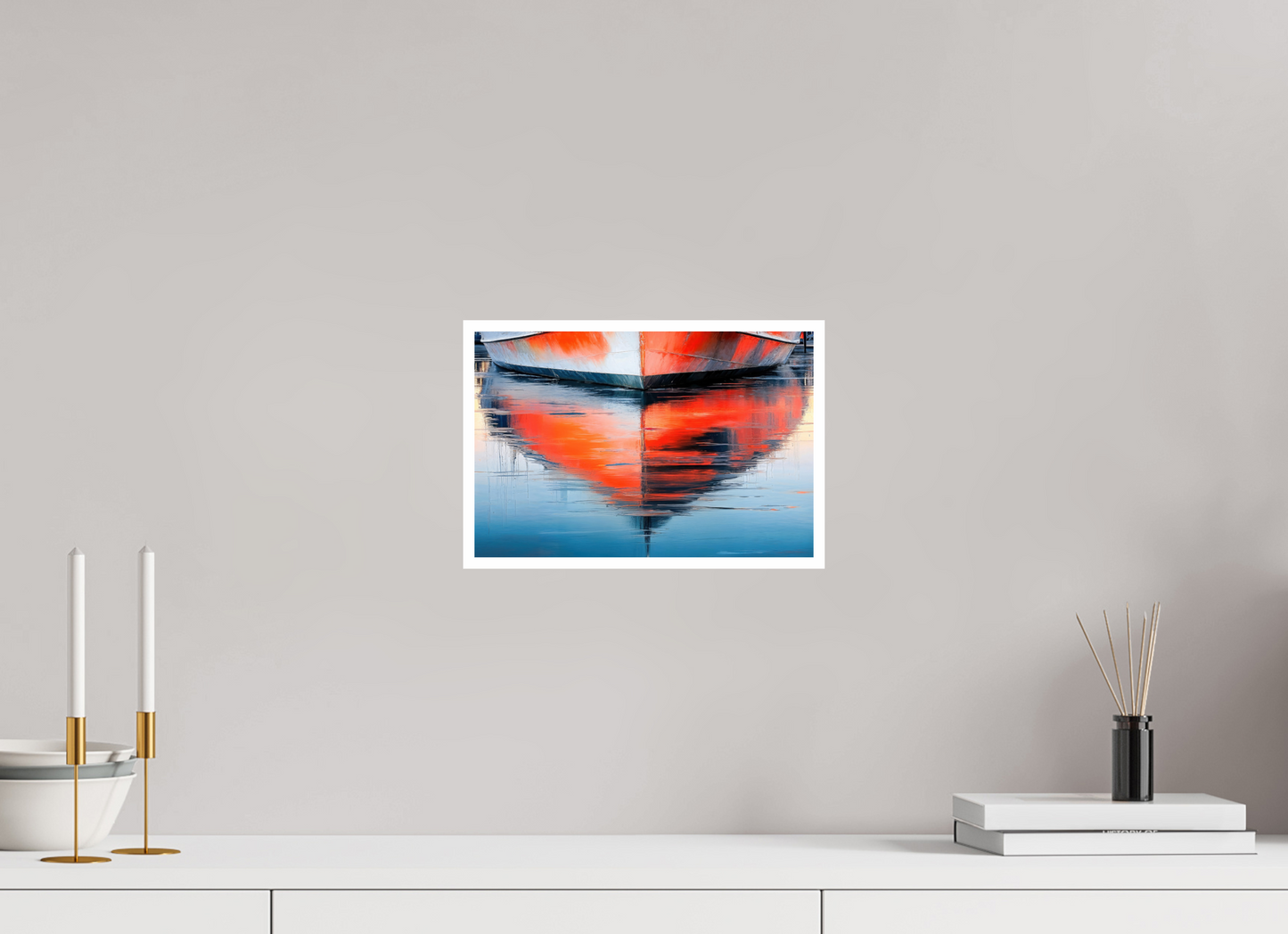 30 x 20 cm, Fine Art Print Hahnemühle Baryta Wasserspiegelung Bootsrumpf-01