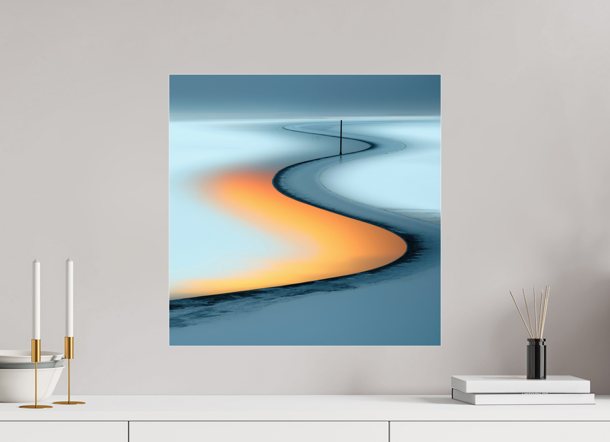 50 x 50 cm, Acrylglas glänzend standard Goldener Priel