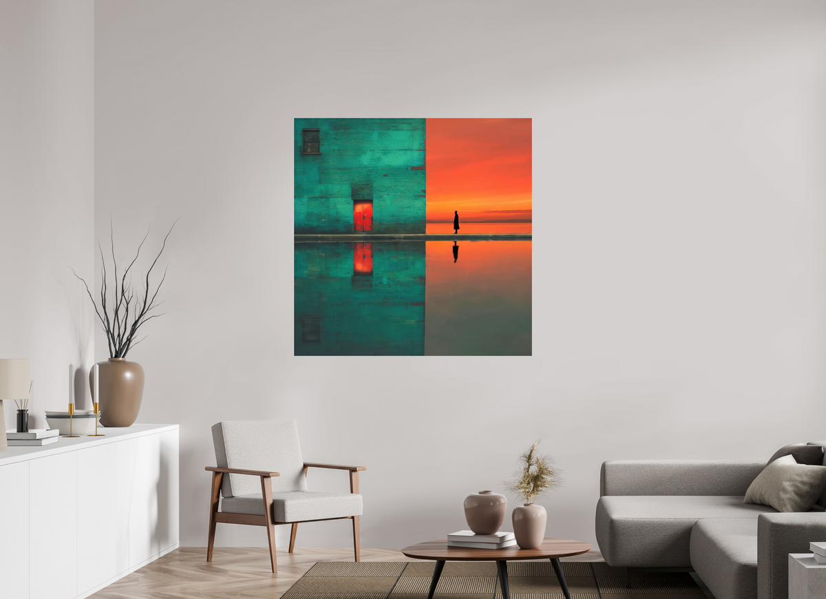 120 x 120 cm, Acrylglas glänzend standard Schwelle zum Meer—Wandkunst, Fine Art Print, Leinwand, Acryldruck, Alu-Dibond