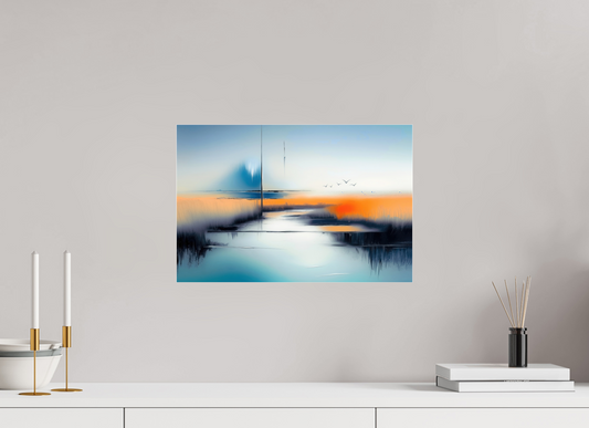 45 x 30 cm, Acrylglas glänzend standard Salzwiese im schwebenden Licht—Wandkunst, Fine Art Print, Leinwand, Acryldruck, Alu-Dibond