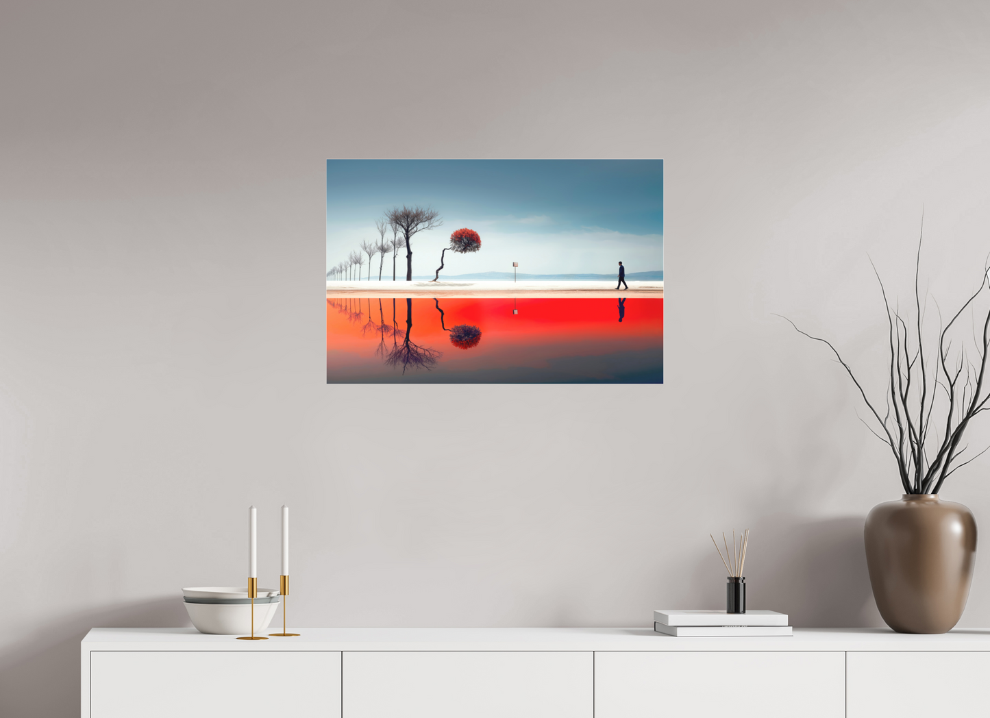 75 x 50 cm, Fine Art Pigmentdruck hinter Acrylglas Der Weg durch den Traumraum—Wandkunst, Fine Art Print, Leinwand, Acryldruck, Alu-Dibond