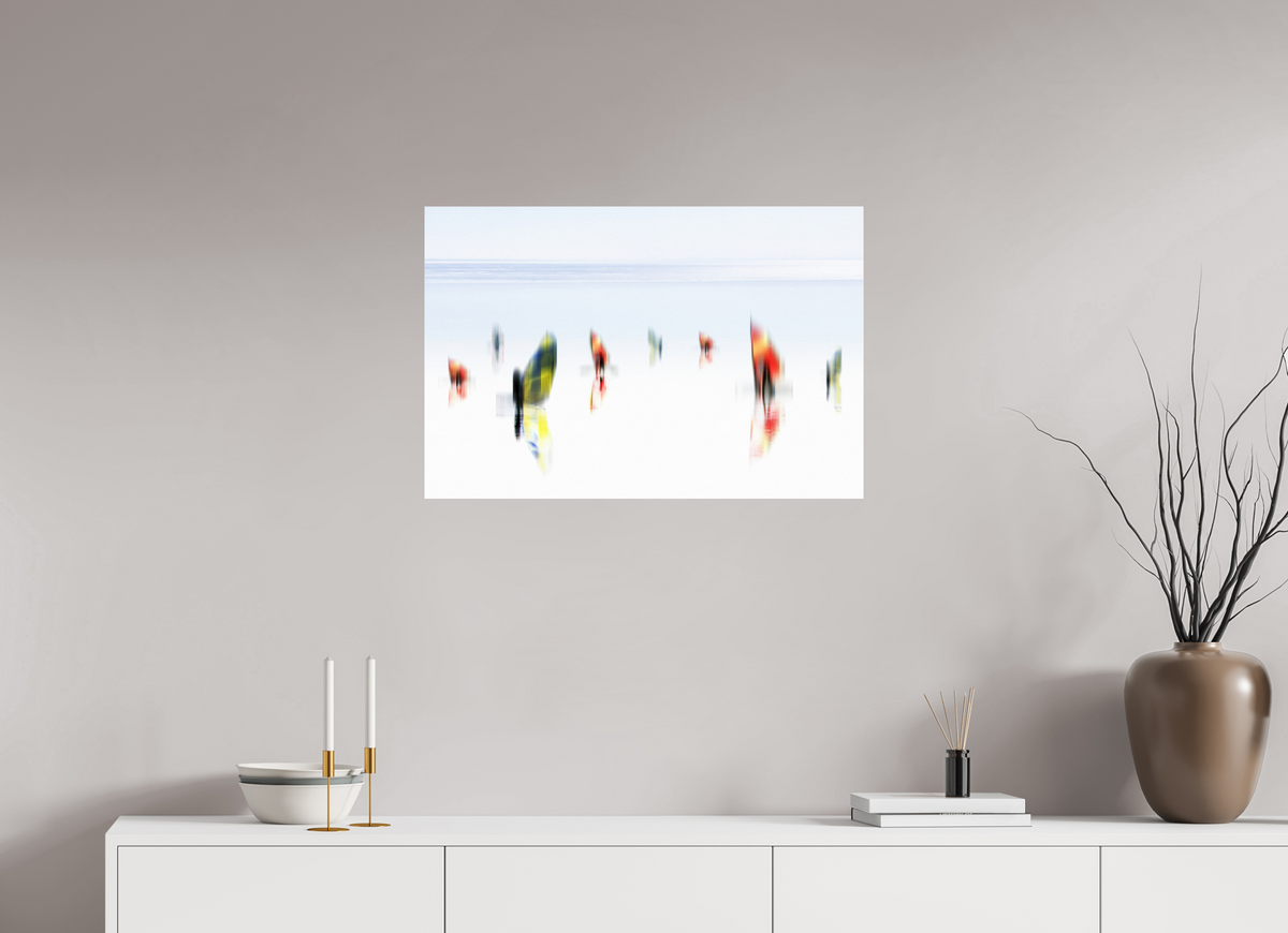 75 x 50 cm, Acrylglas glänzend standard Windspuren-Flüchtige Zeichen
