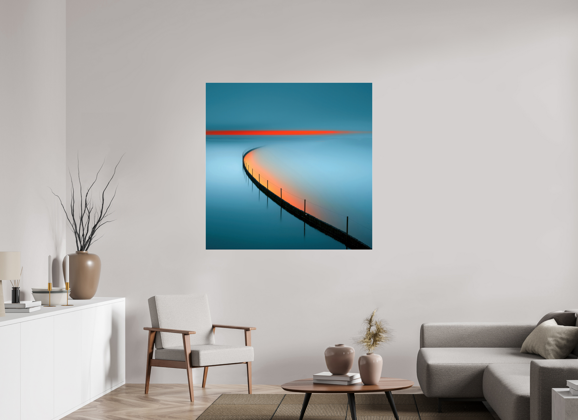 120 x 120 cm, Acrylglas glänzend standard Gezeitenfeuer