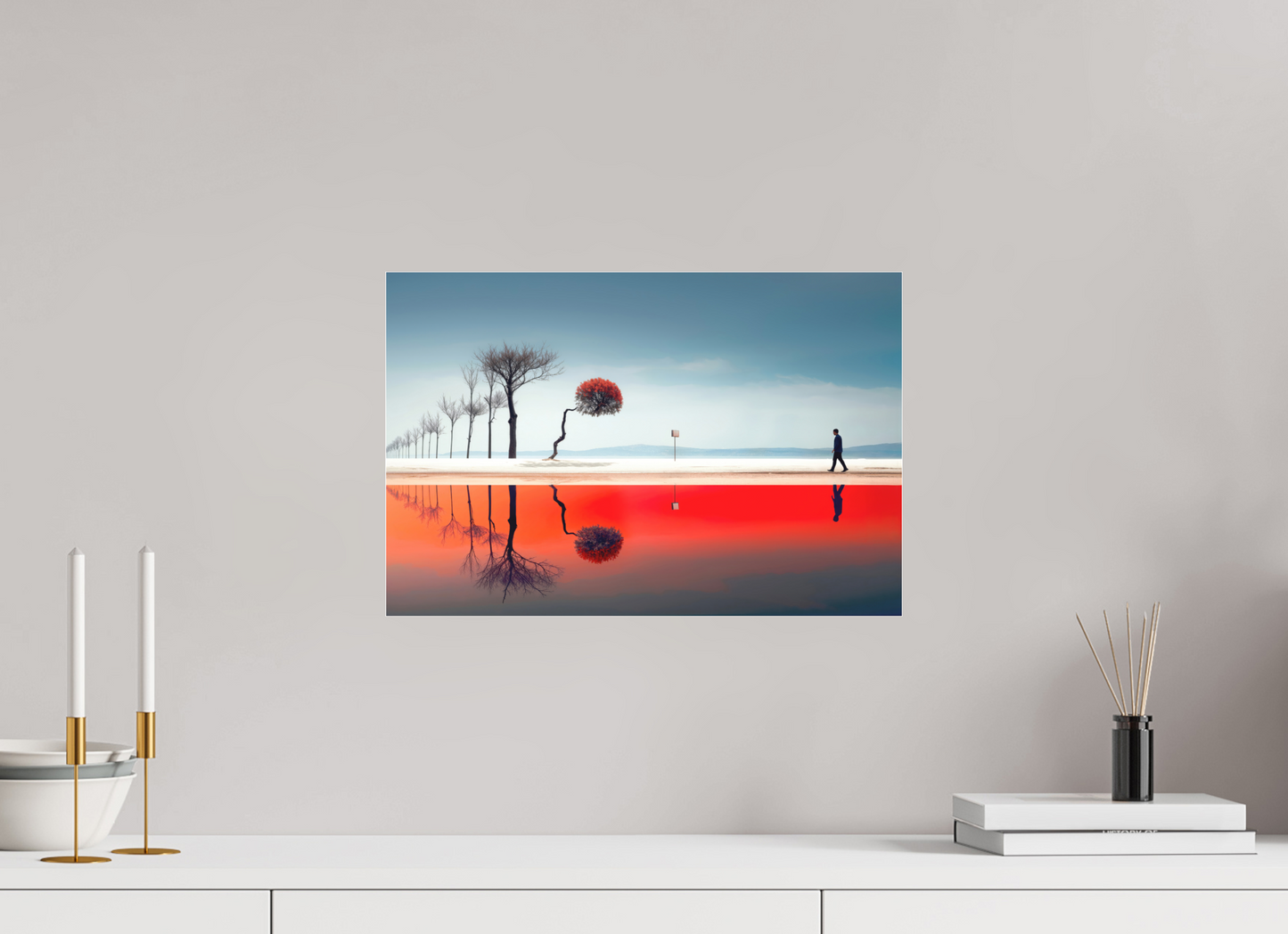 45 x 30 cm, Fine Art Pigmentdruck hinter Acrylglas Der Weg durch den Traumraum—Wandkunst, Fine Art Print, Leinwand, Acryldruck, Alu-Dibond