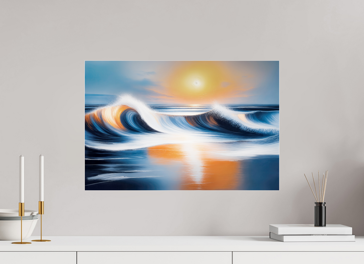 60 x 40 cm, Acrylglas glänzend standard Dialog der Wellen—Wandkunst, Fine Art Print, Leinwand, Acryldruck, Alu-Dibond