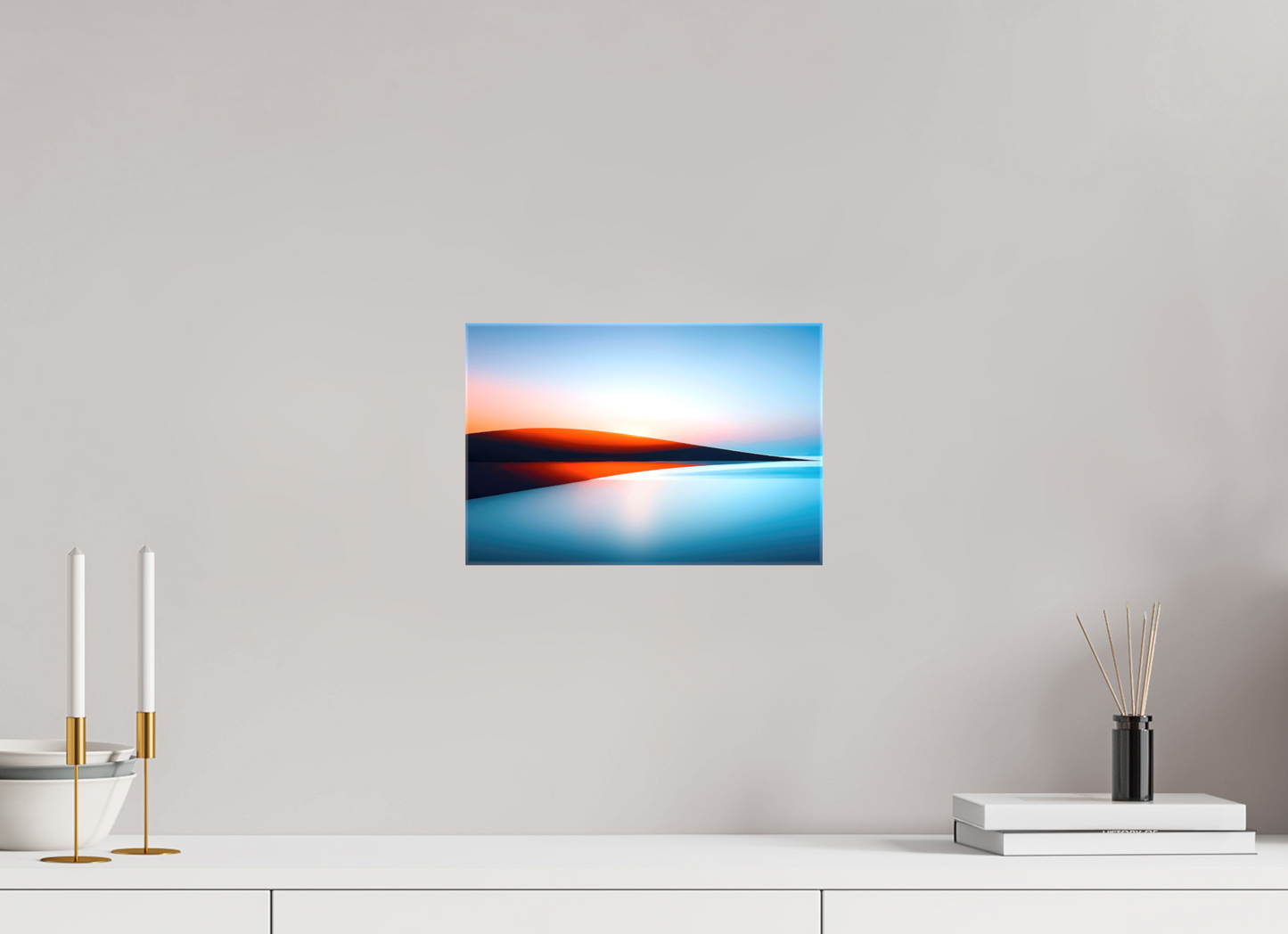30 x 20 cm, Leinwand glänzend Lichtlinie am Horizont-01