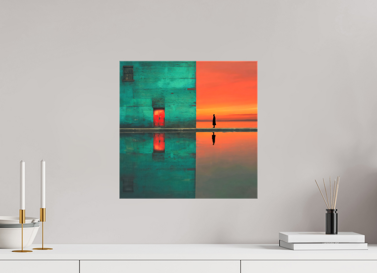 40 x 40 cm, Leinwand glänzend Schwelle zum Meer—Wandkunst, Fine Art Print, Leinwand, Acryldruck, Alu-Dibond