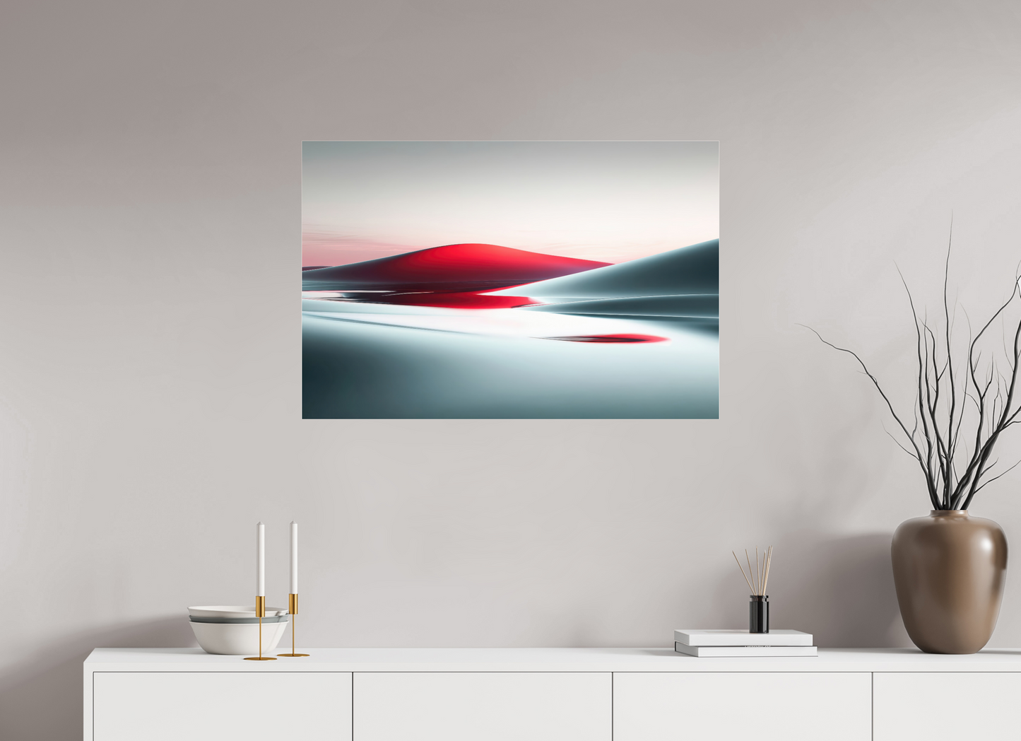 90 x 60 cm, Acrylglas glänzend standard Die Stille der Dünen-06