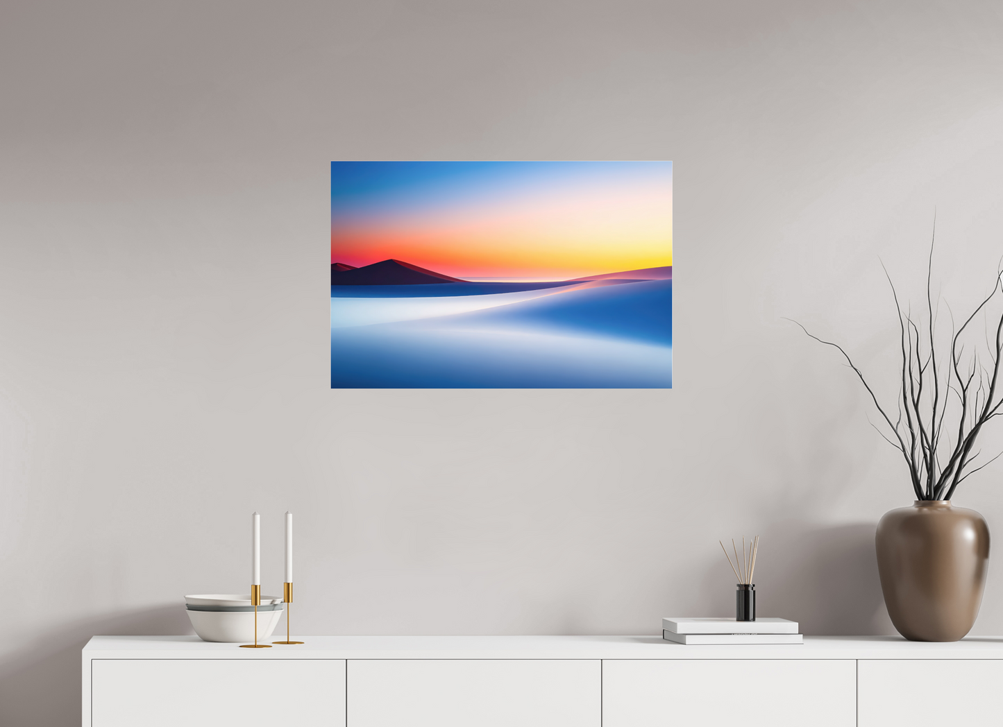 75 x 50 cm, Acrylglas glänzend standard Die Stille der Dünen-02—Wandkunst, Fine Art Print, Leinwand, Acryldruck, Alu-Dibond