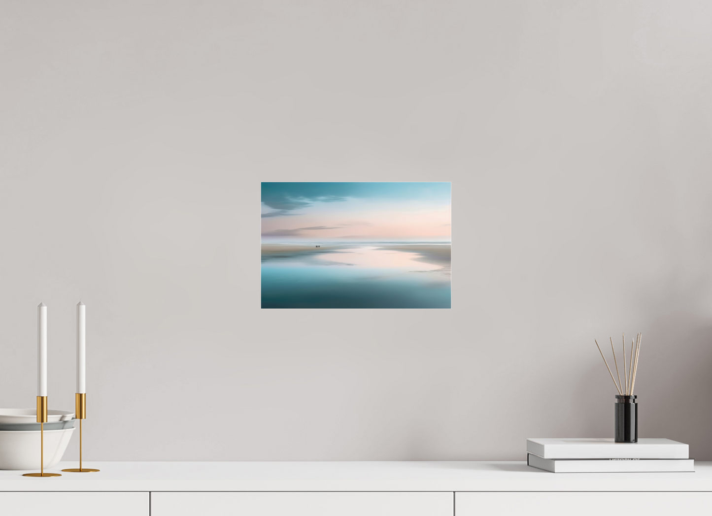 30 x 20 cm, Acrylglas glänzend standard Menschen im Wattenmeer-01—Wandkunst, Fine Art Print, Leinwand, Acryldruck, Alu-Dibond