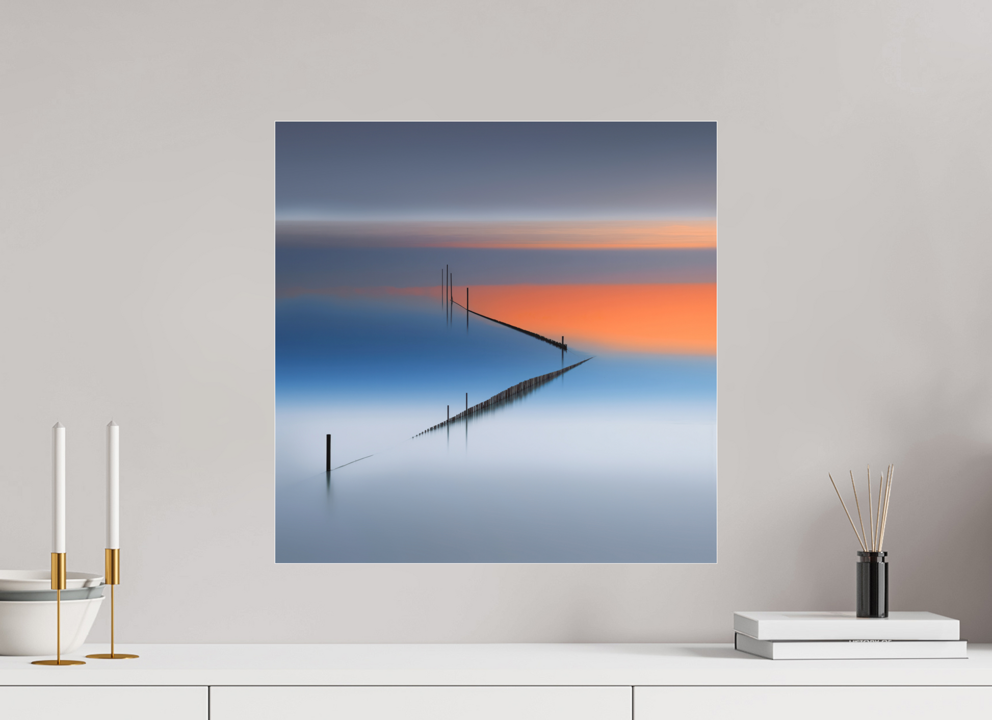 50 x 50 cm, Fine Art Pigmentdruck hinter Acrylglas Stille Linien