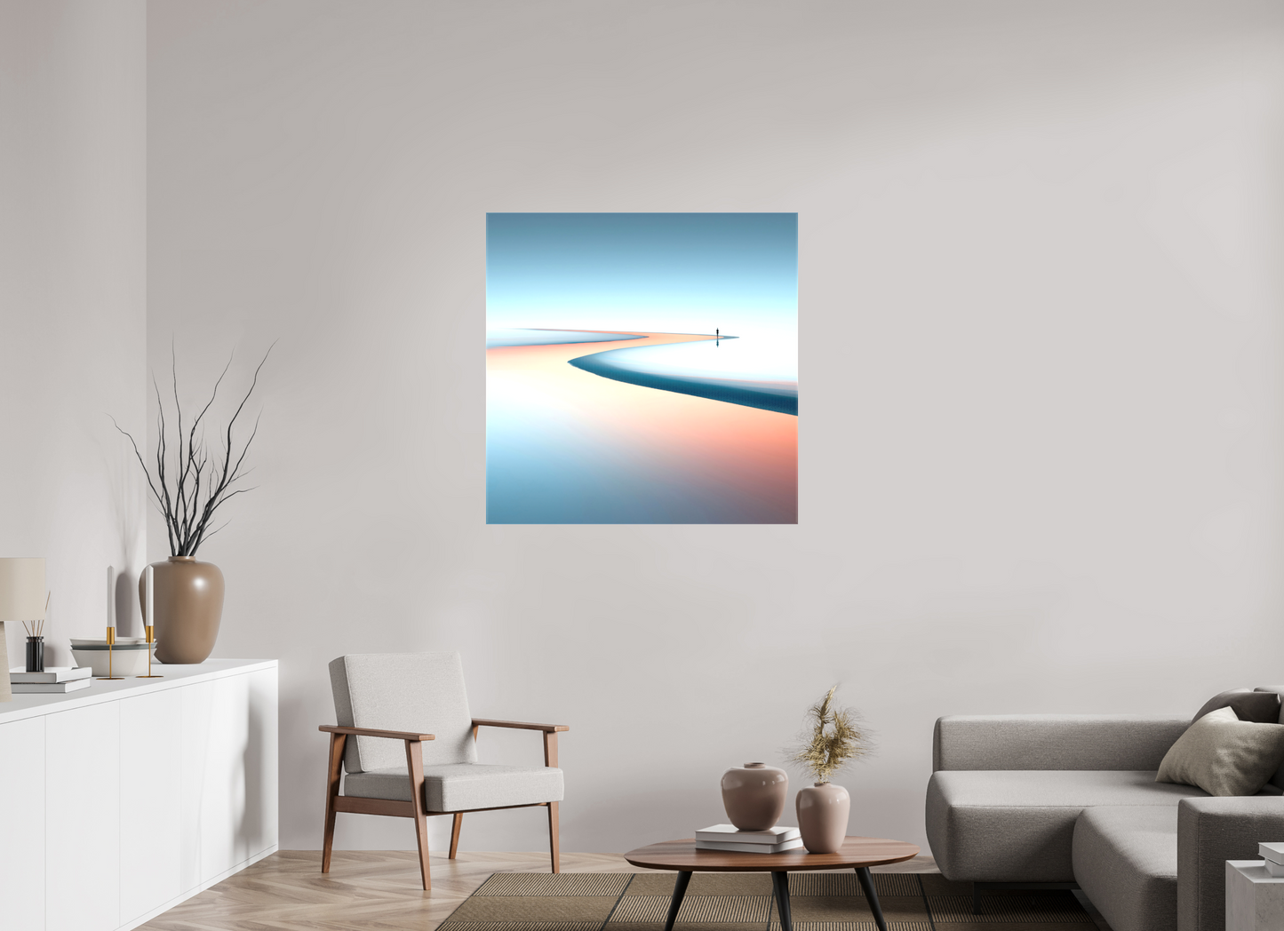 100 x 100 cm, Leinwand glänzend Am Rand der Unendlichkeit