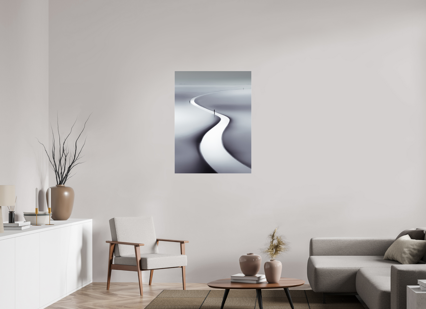 75 x 100 cm, Acrylglas glänzend standard Wattenmeer-103