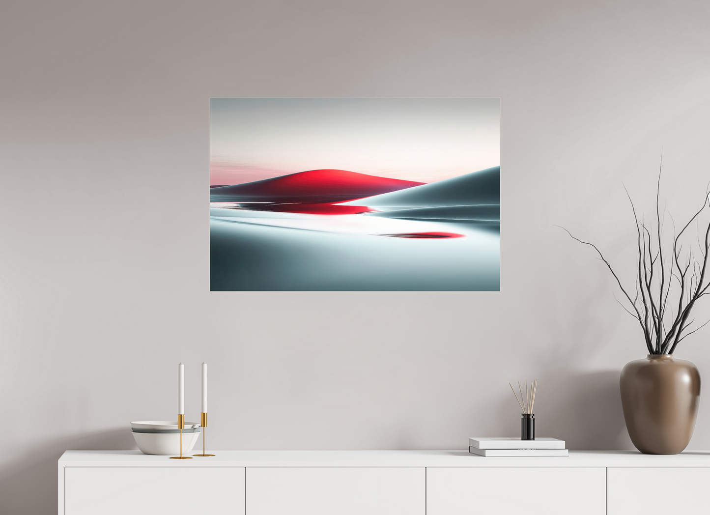 90 x 60 cm, Fine Art Pigmentdruck hinter Acrylglas Die Stille der Dünen-06—Wandkunst, Fine Art Print, Leinwand, Acryldruck, Alu-Dibond