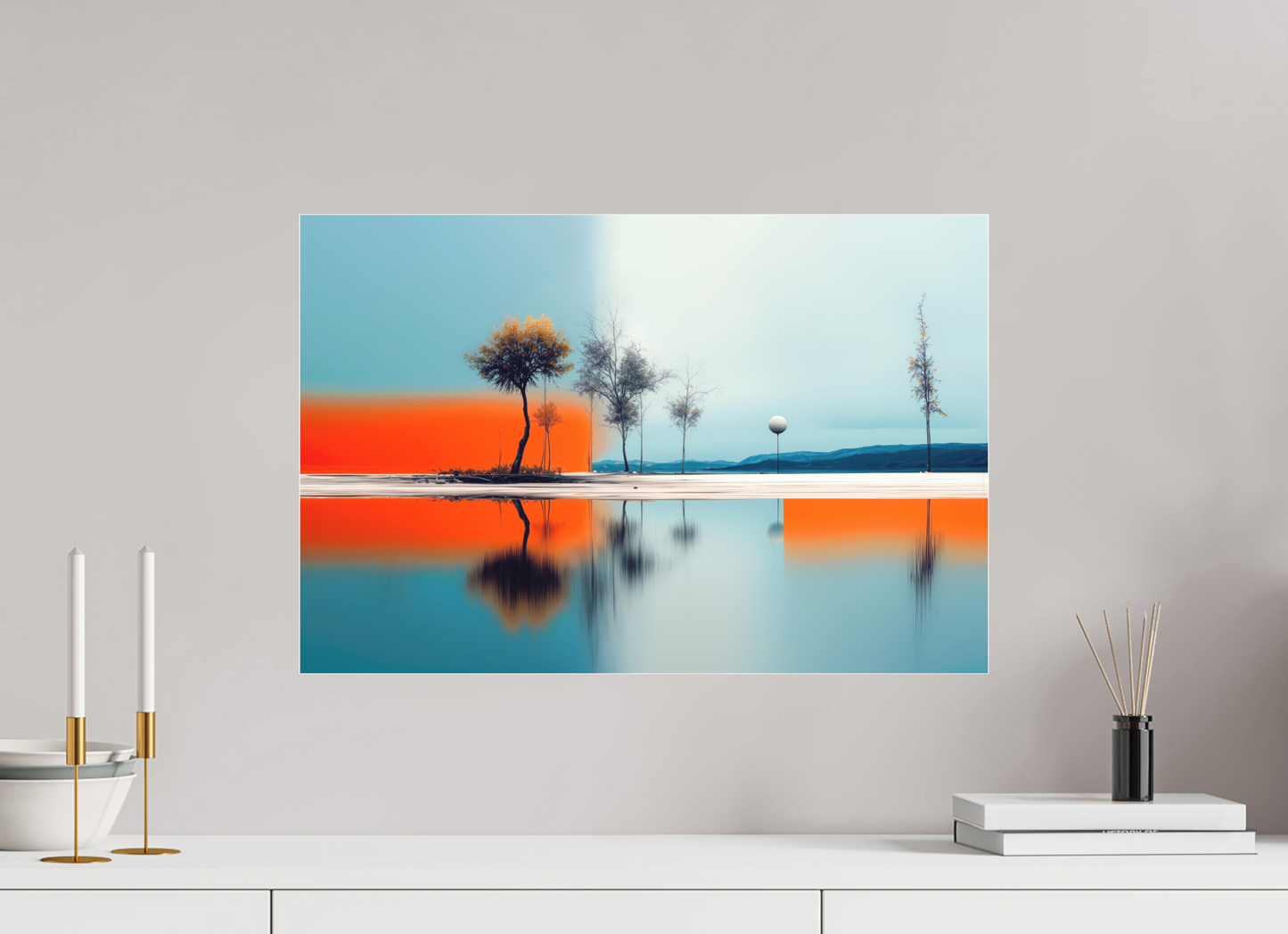 60 x 40 cm, Fine Art Pigmentdruck hinter Acrylglas Horizont der Gegensätze—Wandkunst, Fine Art Print, Leinwand, Acryldruck, Alu-Dibond