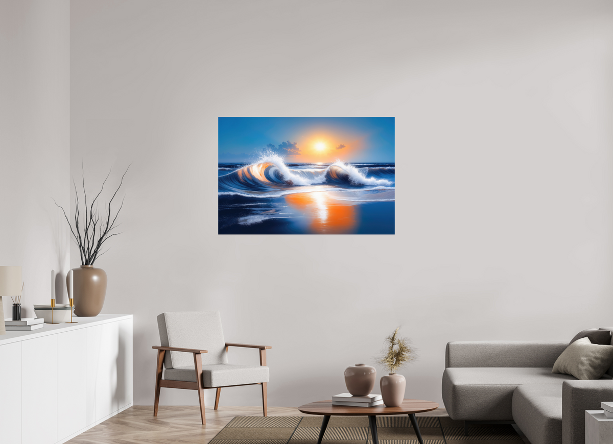 120 x 80 cm, Acrylglas glänzend standard Brandung im Licht—Wandkunst, Fine Art Print, Leinwand, Acryldruck, Alu-Dibond