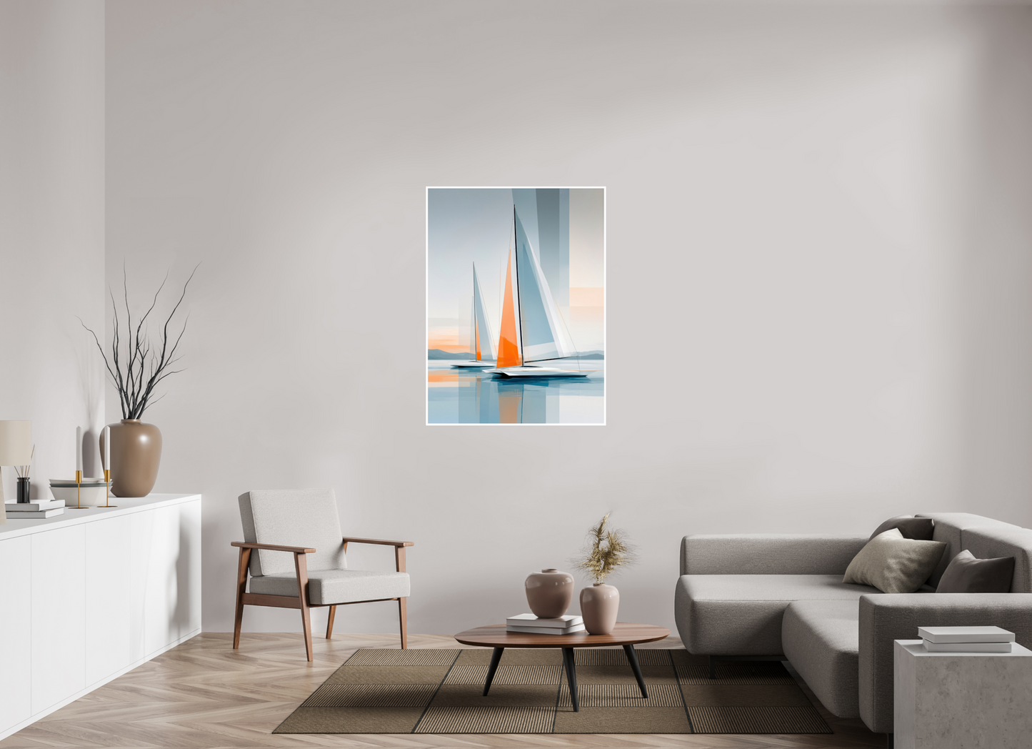 90 x 120 cm, Fine Art Print Hahnemühle Baryta Orange im Blau