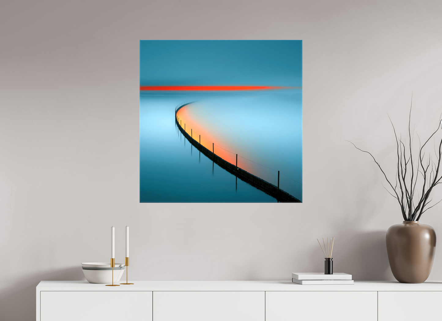 80 x 80 cm, Leinwand glänzend Gezeitenfeuer