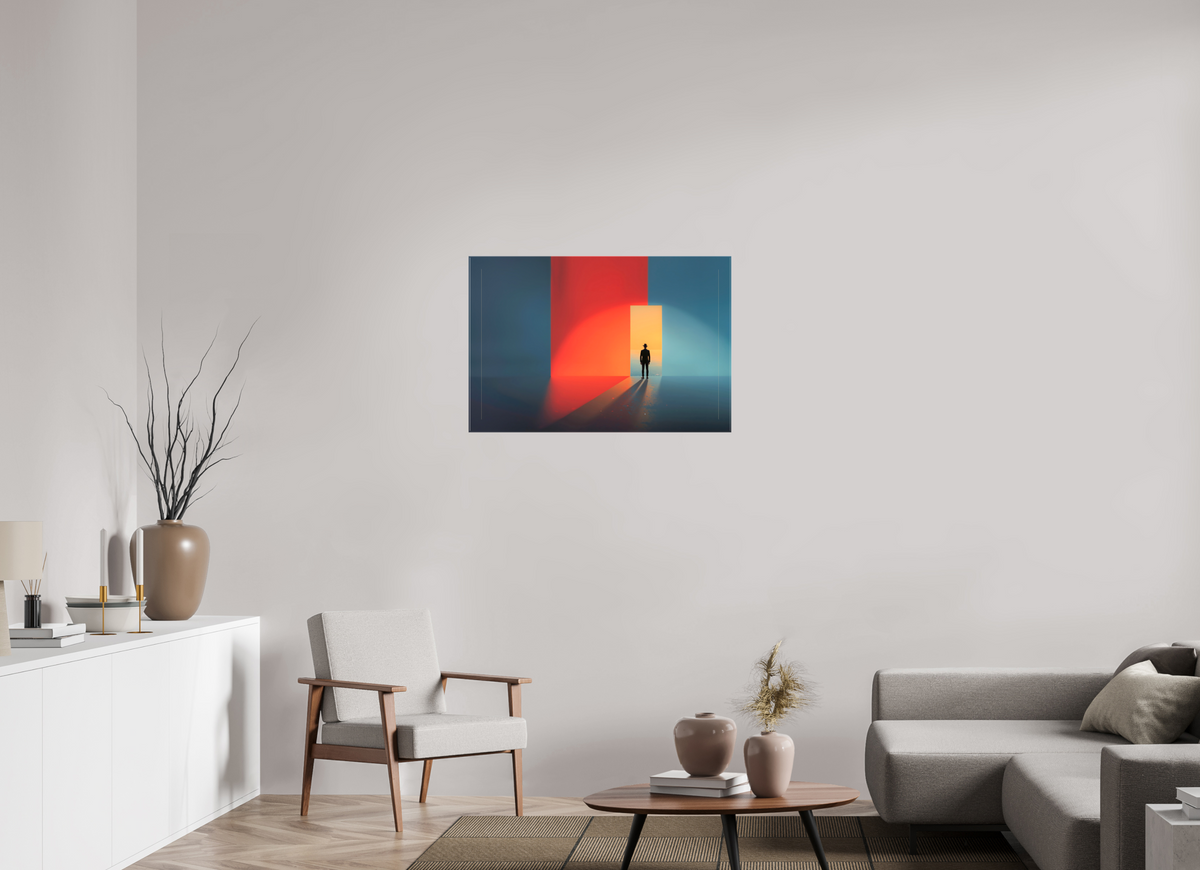 90 x 60 cm, Leinwand glänzend Tor zum Meer-03—Wandkunst, Fine Art Print, Leinwand, Acryldruck, Alu-Dibond