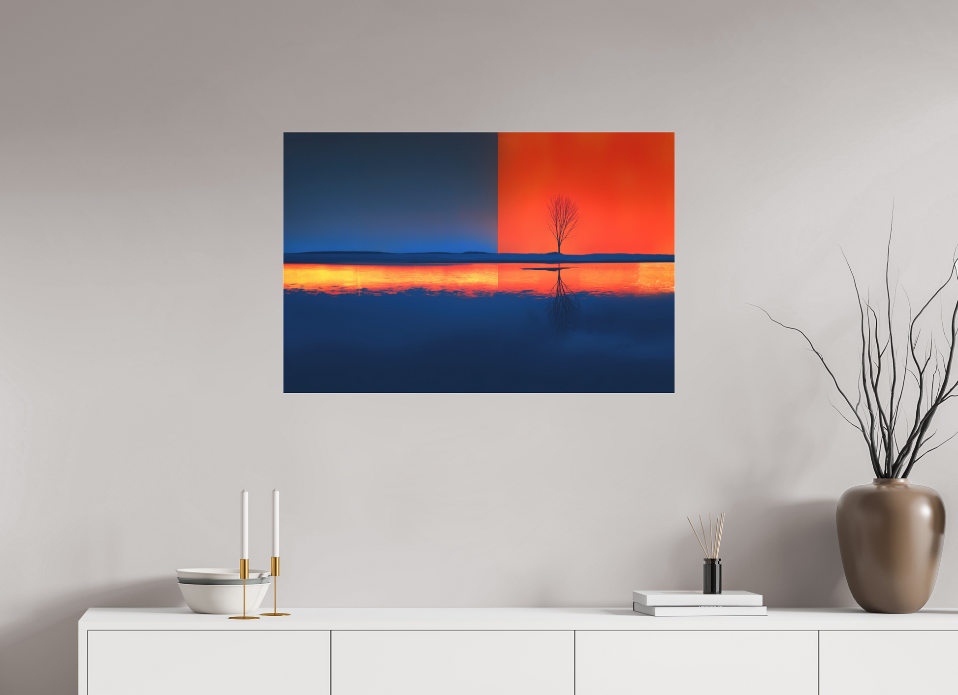 90 x 60 cm, Fine Art Pigmentdruck hinter Acrylglas Grenze des Lichts—Wandkunst, Fine Art Print, Leinwand, Acryldruck, Alu-Dibond