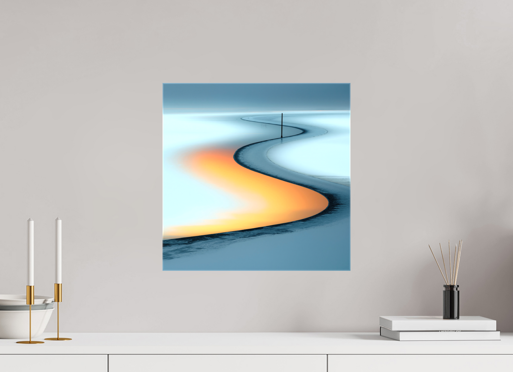 40 x 40 cm, Leinwand glänzend Goldener Priel