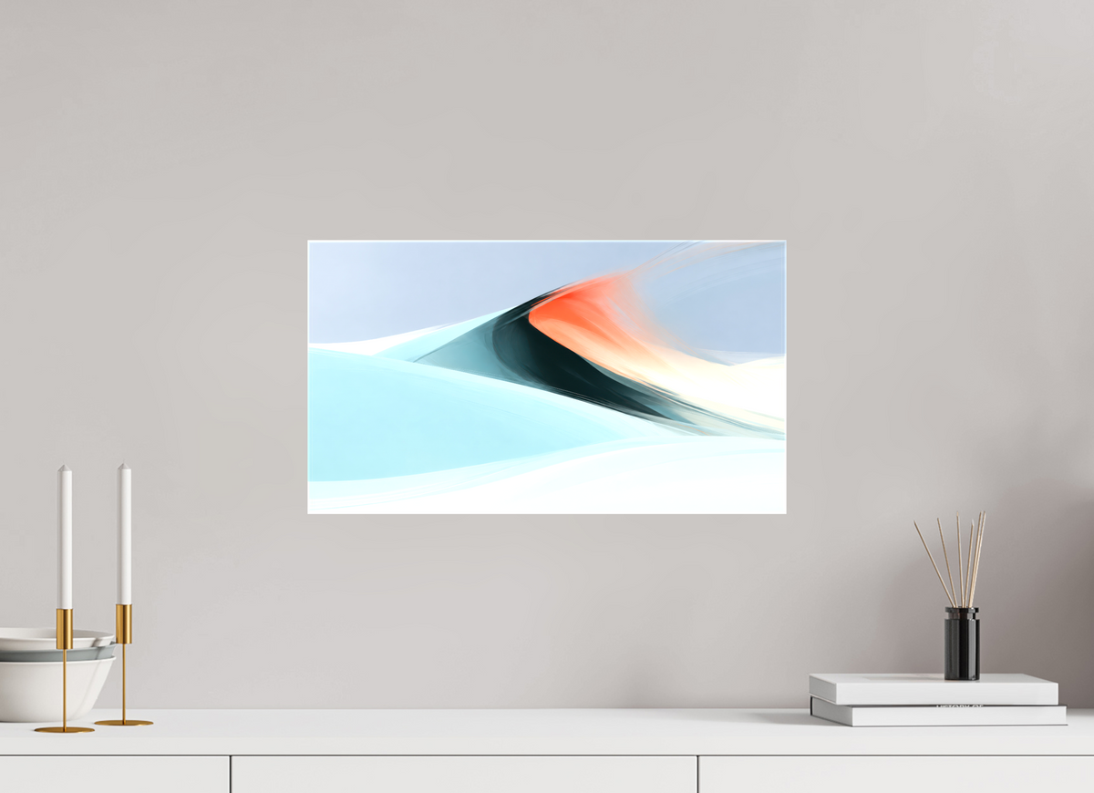 48 x 27 cm, Leinwand glänzend Licht über der Düne