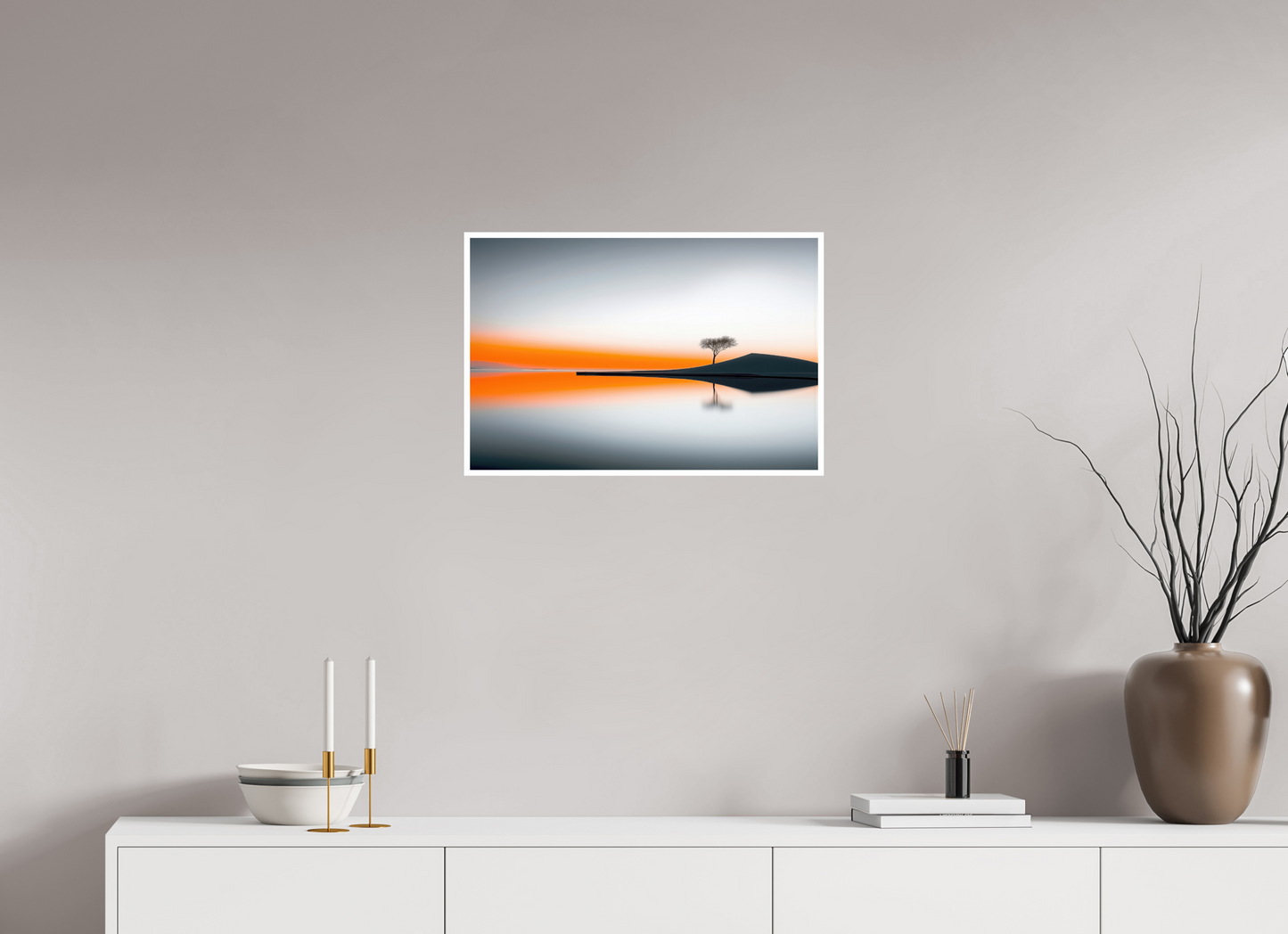 60 x 40 cm, Fine Art Print Hahnemühle Baryta Uferlinie im Morgenlicht—Wandkunst, Fine Art Print, Leinwand, Acryldruck, Alu-Dibond