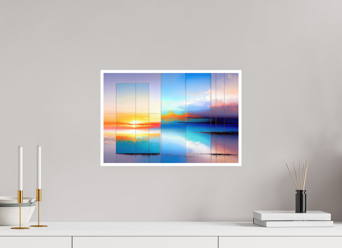 45 x 30 cm, Fine Art Print Hahnemühle Baryta Fenster zum Meer-01—Wandkunst, Fine Art Print, Leinwand, Acryldruck, Alu-Dibond