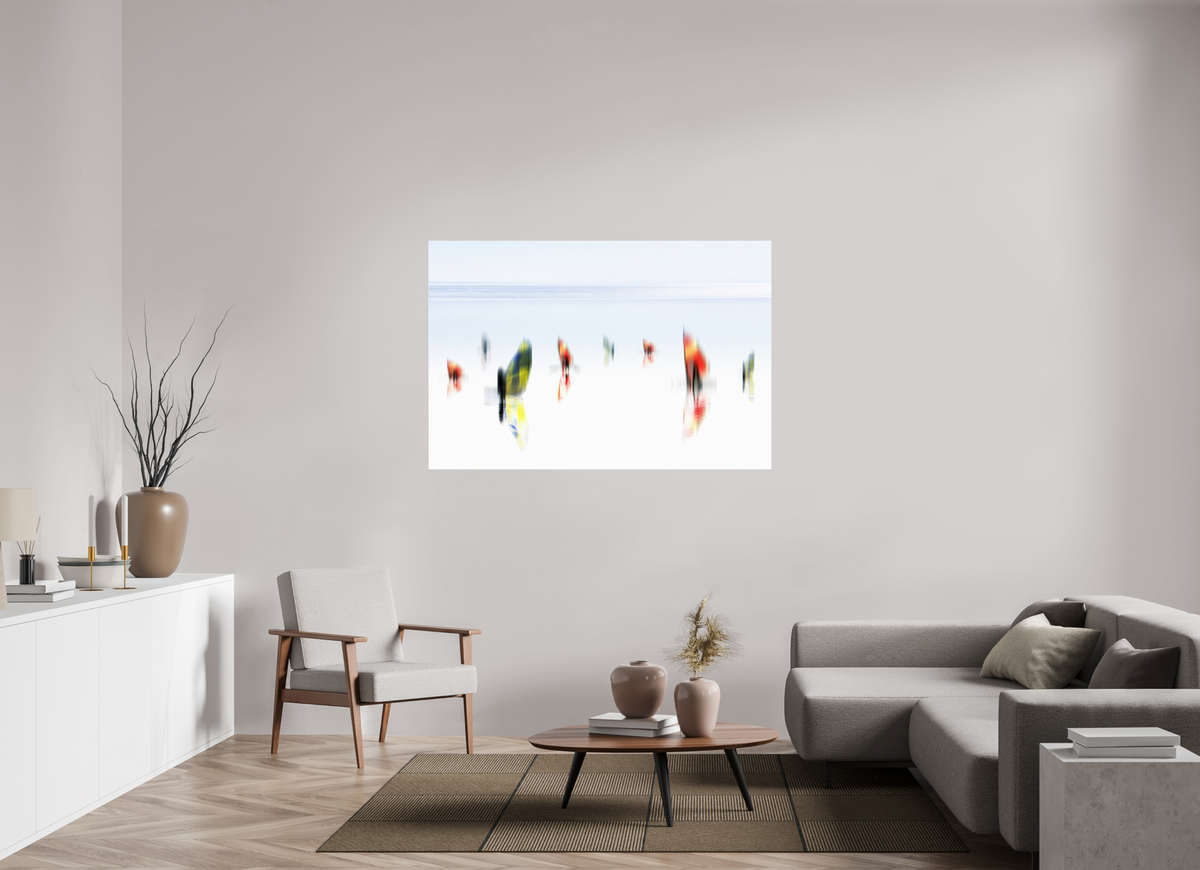 150 x 100 cm, Acrylglas glänzend standard Windspuren-Flüchtige Zeichen
