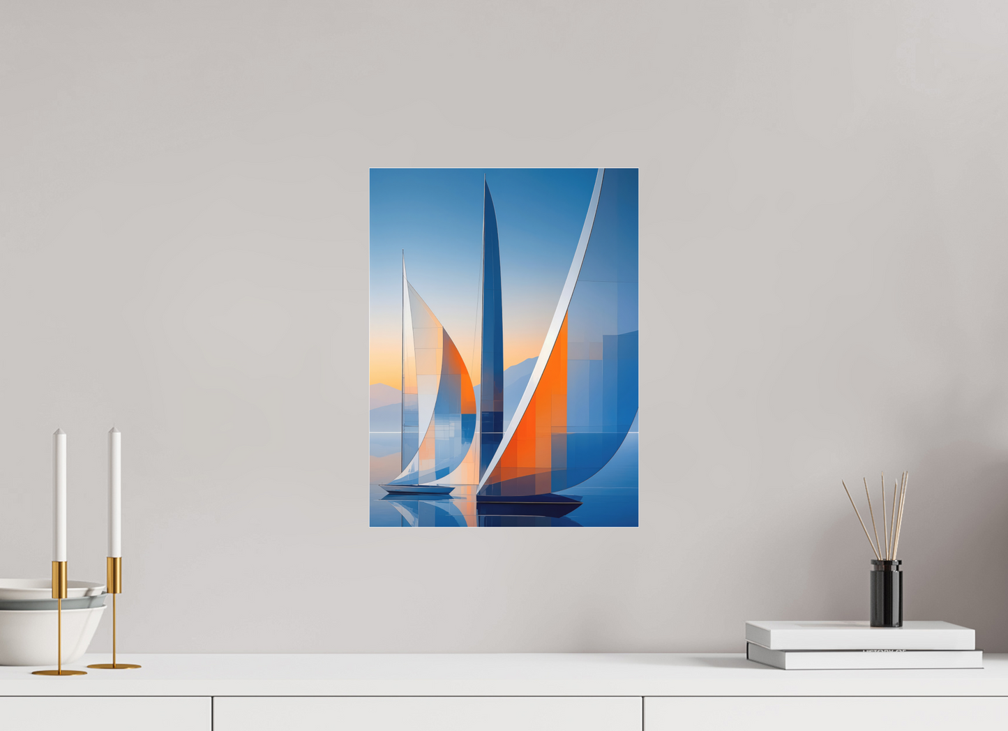 30 x 40 cm, Fine Art Pigmentdruck hinter Acrylglas Segelräume