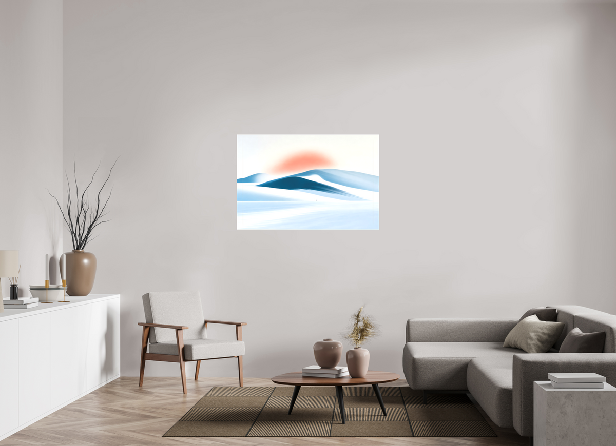 120 x 80 cm, Leinwand glänzend Spur in der Stille